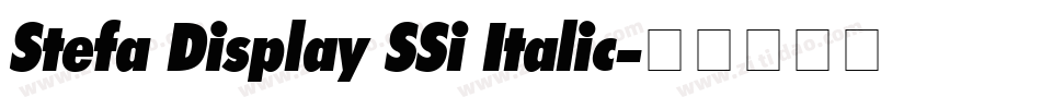 Stefa Display SSi Italic字体转换